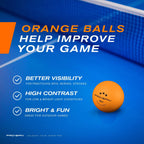 Pro Spin Ping Pong Balls - Orange 3-Star 40+ Table Tennis Balls (Pack Of 12) | High-Performance Abs Training Balls | Ultimate Du
