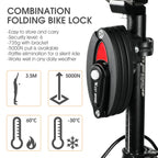 Chimona Bike Foldable Lock, 4-Digit Anti   Theft   Combination   Bicycle   Lock, Security Level 6 Heavy Duty Folding Bike Lock,