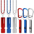 Owldacious Emergency Whistle Set - 6 Aluminum Whistles, 3 Paracord Lanyards, 3 Carabiners for Camping, Hiking, Fishing, Hunting 
