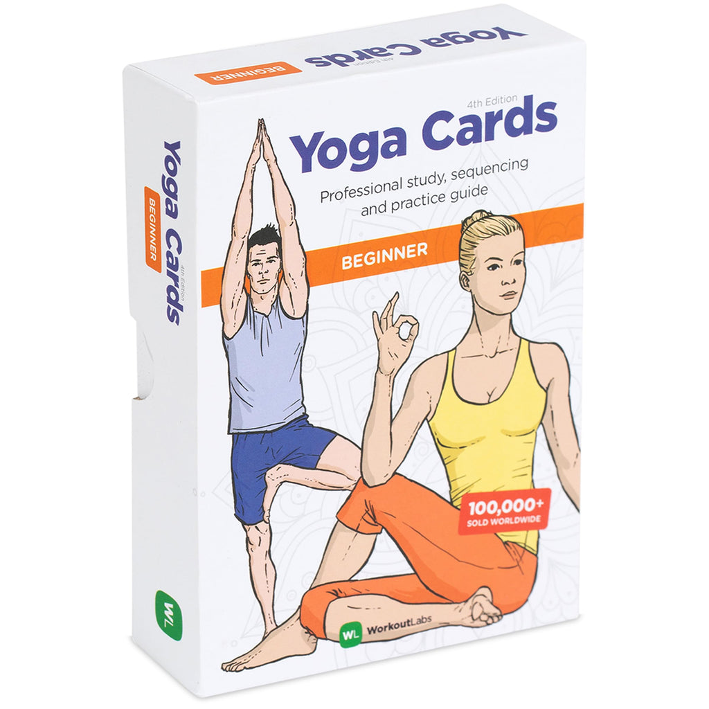 Workoutlabs Yoga Cards - Beginner: Visual Study, Class Sequencing & Practice Guide With Essential Poses, Breathing Exercises & M