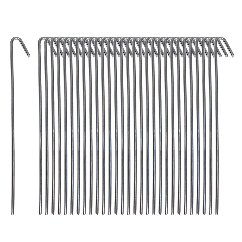 Pinnacle Mercantile 30 Pack Tent Stakes Metal Garden Edging Fence Hooks Pegs Christmas Decoration Stakes Made Usa 9 Inches Long