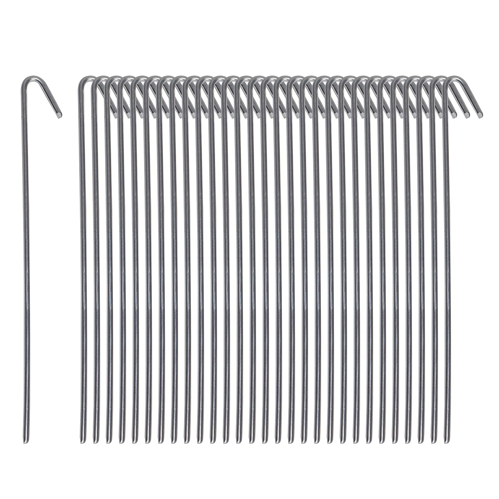 Pinnacle Mercantile 30 Pack Tent Stakes Metal Garden Edging Fence Hooks Pegs Christmas Decoration Stakes Made Usa 9 Inches Long
