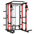 EVOLPOW Power Cage P3A, 1500LBS Multi-Function Power Rack with Adjustable Cable Crossover System and More Training Attachment, W