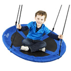 Flying Squirrel Giant Rope Swing - 40'' Saucer Tree Swing- Additions & Replacements For Active Outdoor Play Equipment - Blue