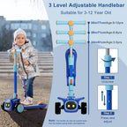 Unbreakable & Never Fall Down 2-in-1 Scooters Kids 3 Wheel Kick Scooter for Boys Girls Ages 3-14, Adjustable Height & Removable