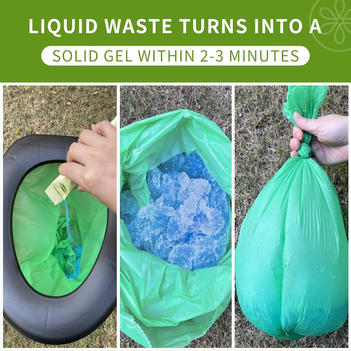 Portable Toilet Powder. Outdoor Toilet. Neutralize Odor/Fast-Acting Gel. Safe & Easy To Use. Emergency Toilet Chemicals Degradab