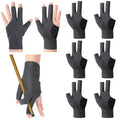 Civaner 8 Pcs Billiard Pool Gloves Left Hand 3-Finger for Men & Women with Anti-Slip Liner Smooth Cue Stroke, Snooker & Carom Sp