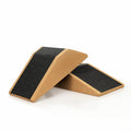 HEAVENGLOW Stretch Wedge with Storage Bag Sloped Cork Wedge Block Compact Stretching Ramp for Squats, Home Workout Sandpaper Set