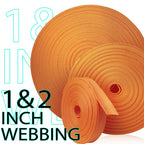 Teceum 1 Inch Webbing - Orange Yellow - 25 Yards - 1    Webbing For Climbing Outdoors Indoors Crafting Diy