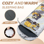 Kids Sleeping Bag For Camping - Lightweight 3 Season Child Backpacking Sleeping Bag For Girls And Boys, Waterproof Cmpact Youth
