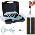 8 Screw In Tent Stakes Heavy Duty, Ground Anchors Screw In, Metal Threaded Tent Spikes, Camping Pegs For Canopies & Gardening In