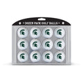Team Golf NCAA Michigan State Spartans Golf Balls, 12 Pack Dozen Regulation Size Golf Balls, 12 Pack, Full Color Durable Team Im