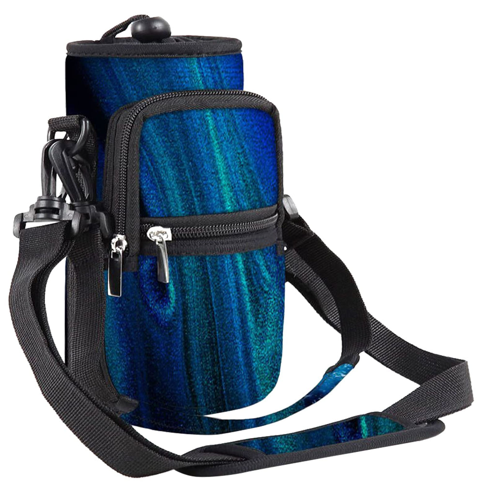 Aortdes 25/32/40/64Oz Water Bottle Bag Holder Carrier-Insulated Crossbody Sling Case Sleeve With Strap & Pockets For Men Women G