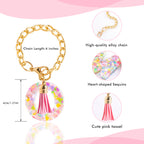 Letter Charm Accessories for Stanley Cup 1 PCS Cute Initial Keychain Handle Charm for Stanley Tumbler for Women Pink Letter O