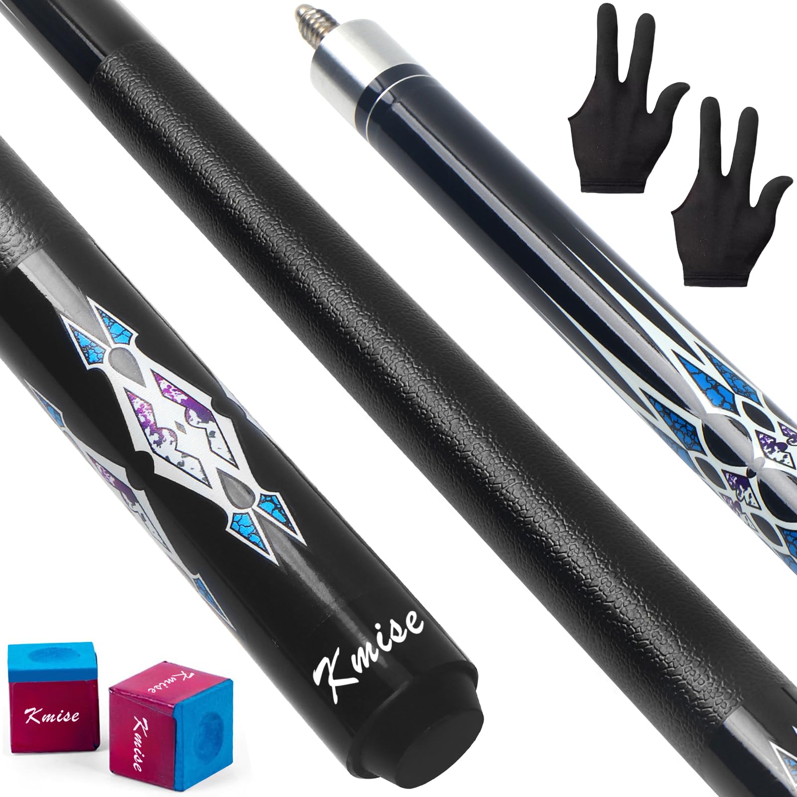 Kmise Pool Stick Set of 5, 58 20oz Pool Cue Stick, Canadian Maple Billiard Pool Cue Stick, Professional Pool Cue for Bar House P