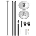 SereneLife Portable Spinning Dancing Pole - Adjustable 82-108 Removable Fitness Pole with Dome & Base - Durable Steel Structur