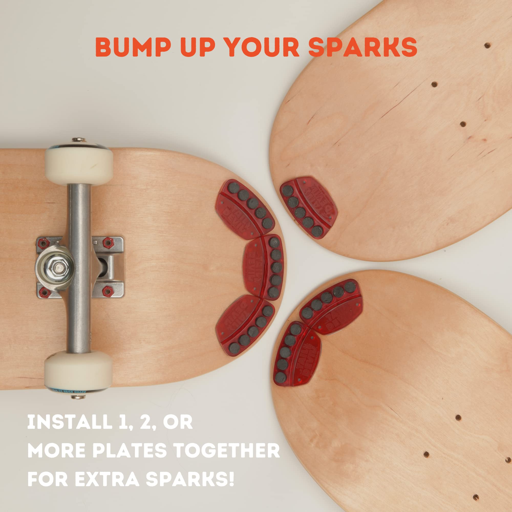 Tail Devil Skateboard Spark Plate | Sparks For Your Skateboard | Ultimate Skateboarder'S Accessory | A Tail Plate Attachment For