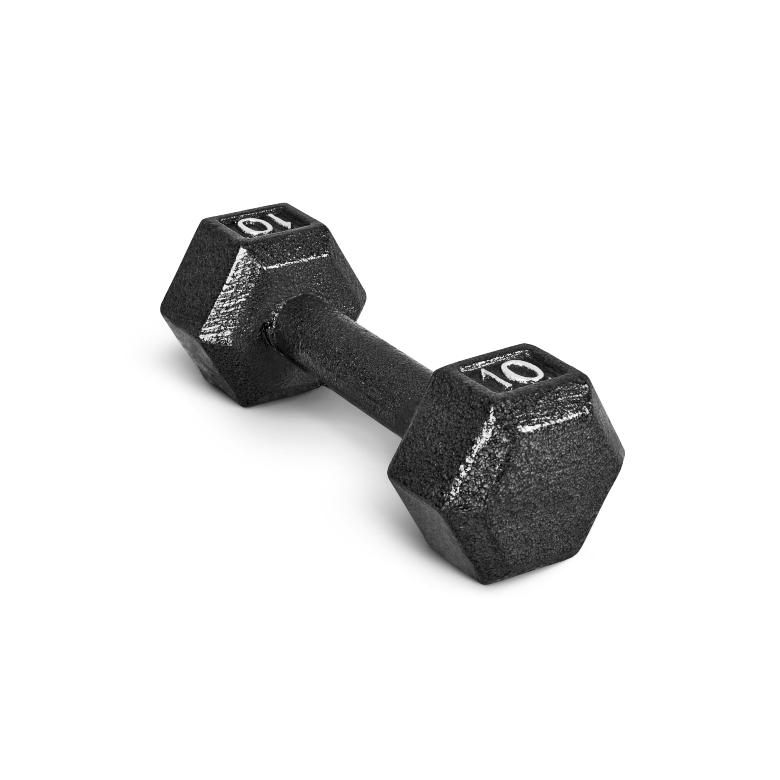 Cap Barbell Cast Iron Hex Dumbbell, Black, Single, 20 Lb