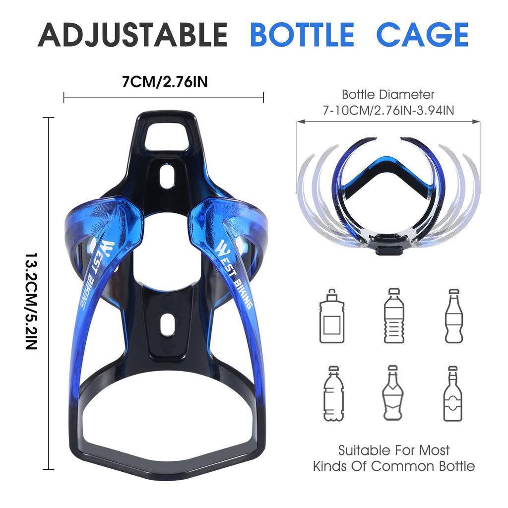 Bike Water Bottle Cage, Durable Ultralight Plastic Water Drink Holder Rack, Lightweight Pc Water Bottle Holder For Bicycle, Cycl