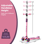 Dribbl 3-Wheel Kids Scooter - Lean-to-Steer Technology, Adjustable Height Handlebar, Wide Deck, Scooter for Boys & Girls Ages 3+