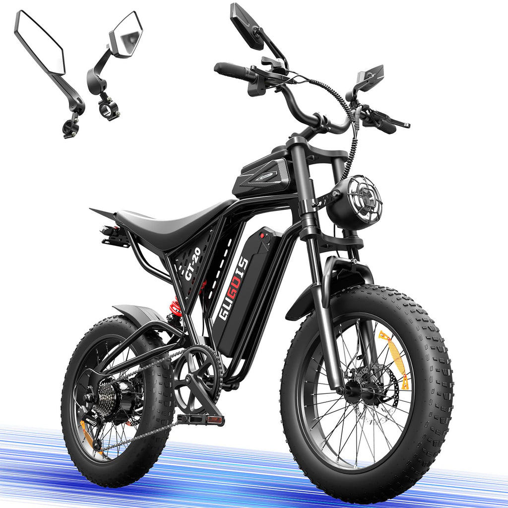 GugoIs Electric Bike for Adults,1000W,32 MPH,48V-15.6AH Battery,Max 25-45 Miles Electric Motorcycle,20 Fat Tire Dirt Bike, SHM 7