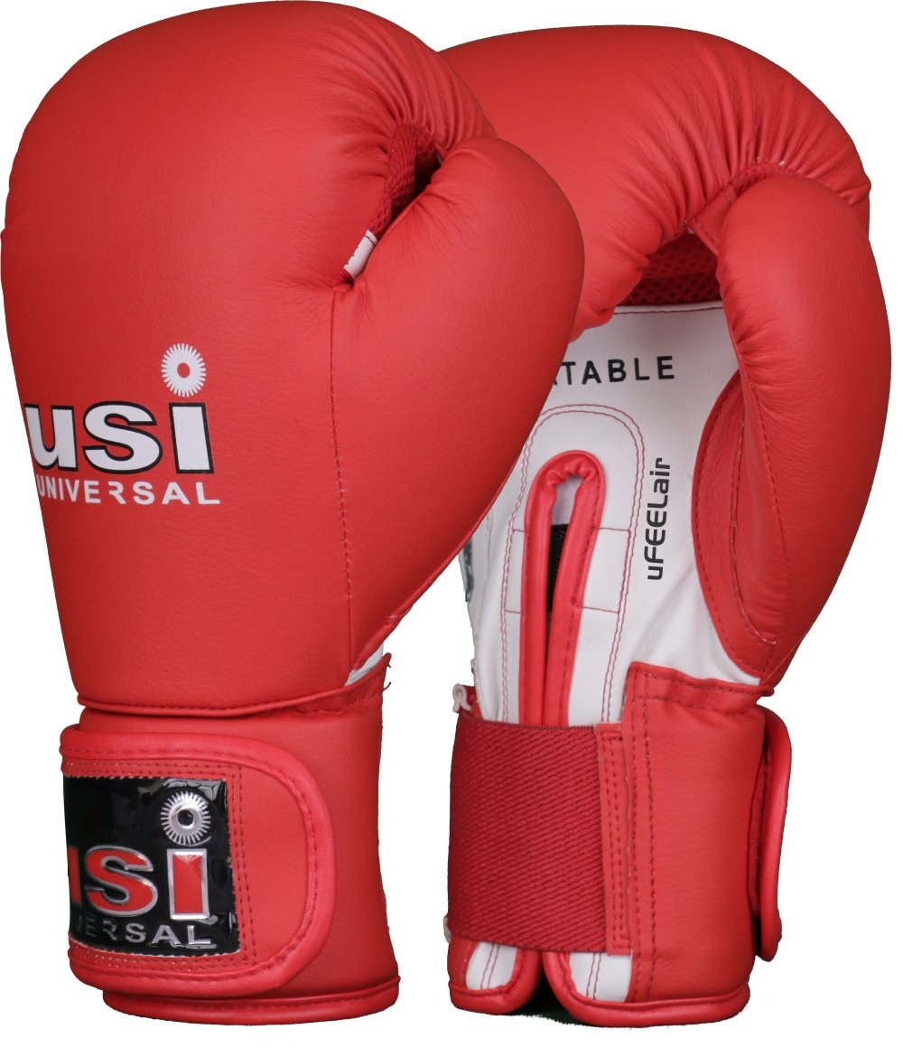 USI Lite Contest Gloves (Red, 12 Oz)