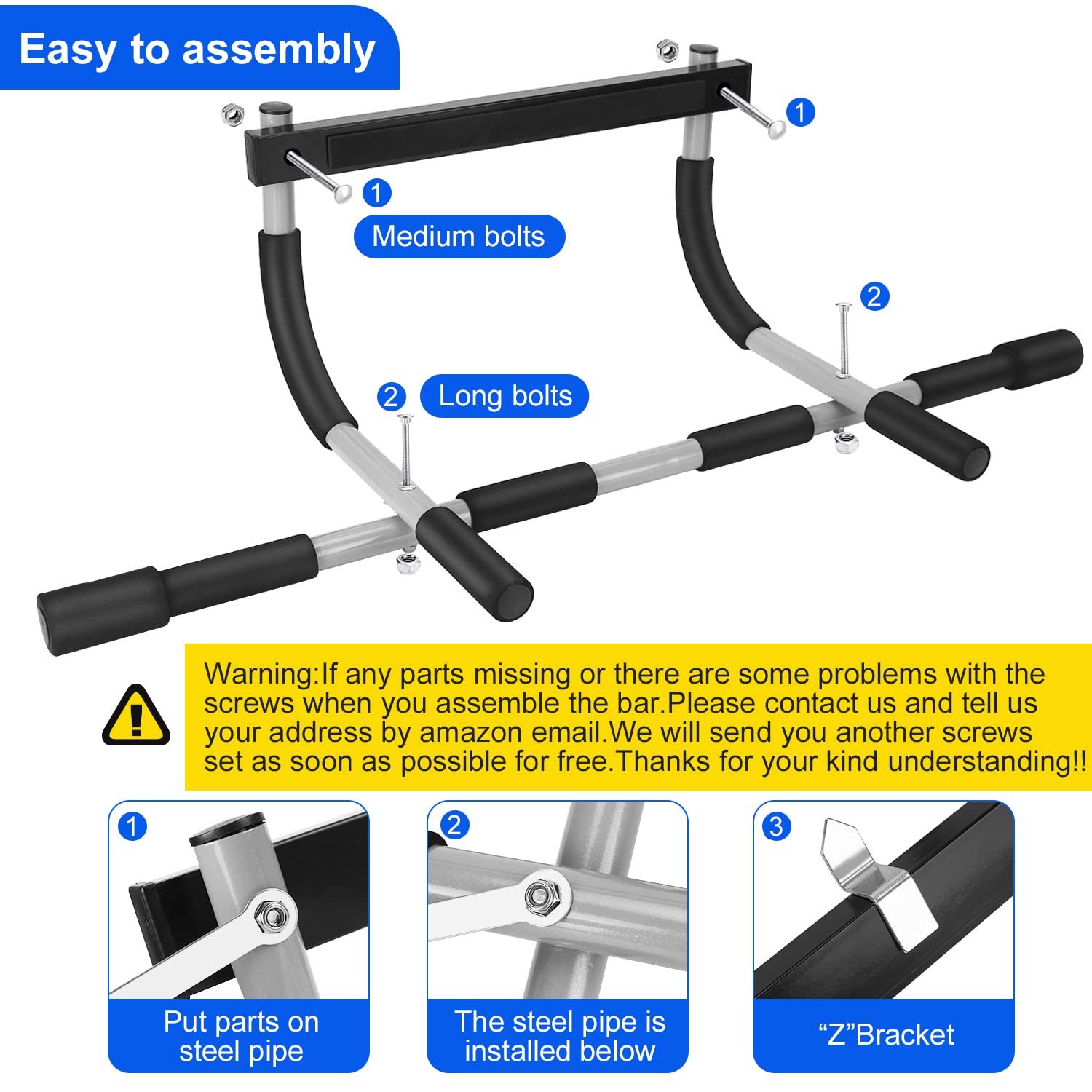 Chin Up Bar Pull Up Bar On Door For Home Fitness Exercise Bar