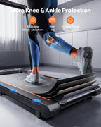 Acezoe 2 In 1 Folding Treadmills For Home Small Office, 2.5Hp Walking Pad Treadmill With Handle Bar, 300Lbs Capacity, Copmact Pr