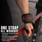 Ekkovision Weight Lifting Straps With Cuffed D Ring, Wrist Support, Heavy Duty Thick Comfortable Lifting Straps, Secure Fit, Enh