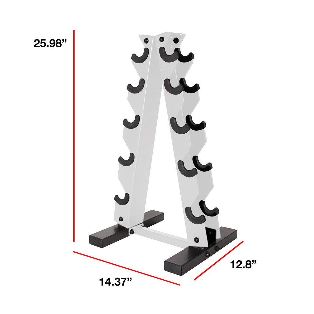 Cap Barbell A-Frame Dumbbell Weight Rack, White