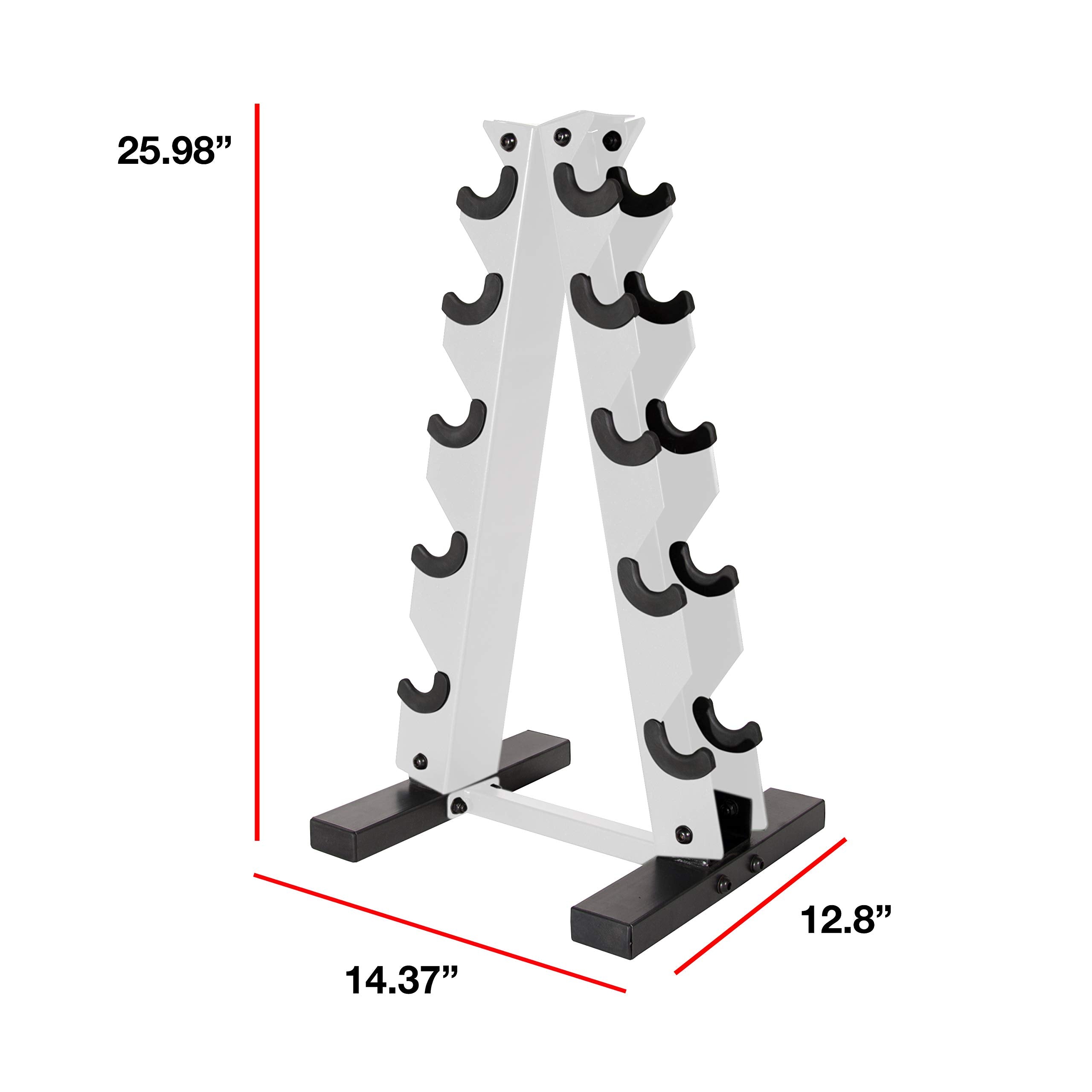 Cap Barbell A-Frame Dumbbell Weight Rack, White