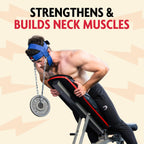 Dmoose Neck Harness, Increases Neck Core Strength And Supports Injury Recovery - Neck Exerciser With 30'' Heavy Duty Steel Chain