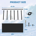 Lxvooee Vertical Surfboard Rack For Wall, Surfboard Wall Mount With Bungee Cord And Rubber Mat, Metal Garage Surfboard Stand Wal