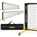 Fostoy Portable Pickleball Net with Wheels, Regulation Size 22 FT & Half Court 11 FT, Steady Metal Frame for Backyards, Driveway