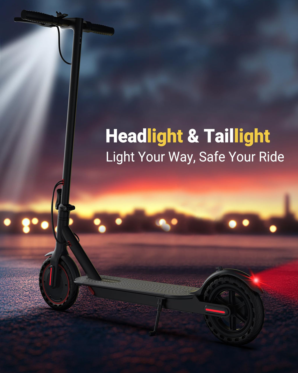 Electric Scooter, 8.5 /10 /14 Tire, 16/19/22 Mph Top Speed, 12/22/27/28/49 Miles Long Range, Folding Escooter for Adults and Tee