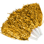 Baotongle 12 Pcs Cheerleading Squad Spirited Fun Poms Pompoms Cheer Costume Accessory For Party Dance Sports (Goldens)