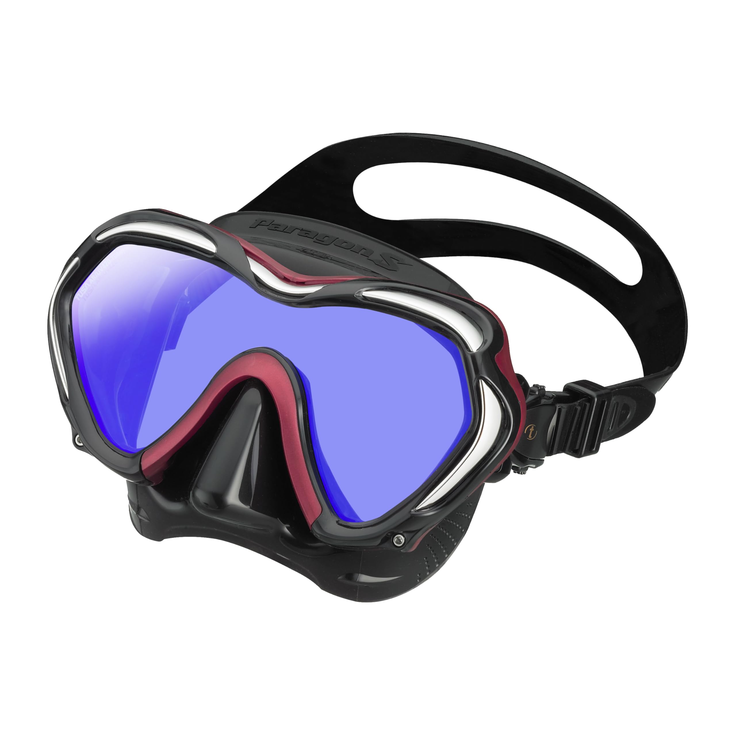 TUSA M-1007 Paragon S Scuba Diving Mask, Metallic Dark Red