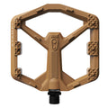 Crankbrothers Stamp 0 Flat Pedals for MTB & BMX Bikes, Lightweight Composite Body, Enhanced Grip with 12 Pins, Brown, Large