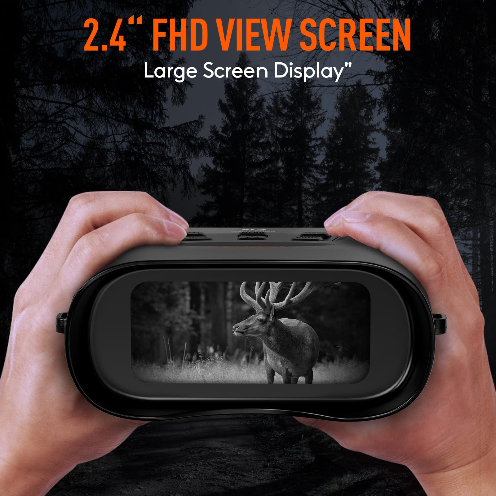 Night Vision Goggles - 5K Night Vision Goggles For Adults, Rechargeable Infrared Night Binocular 5X Digital Zoom External Flashl