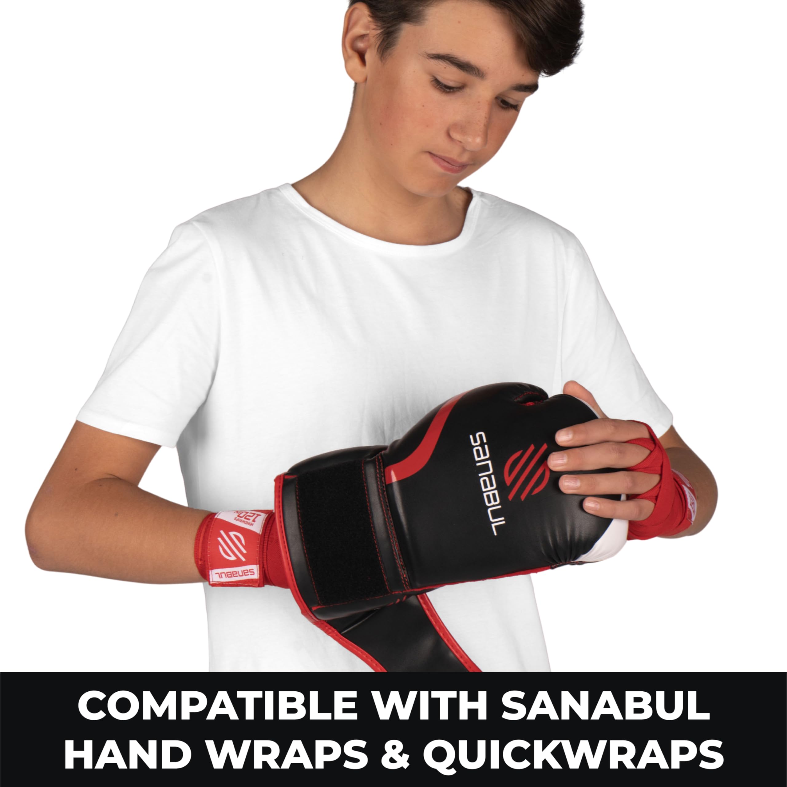 Essential Boxing Gloves Red 8-Oz