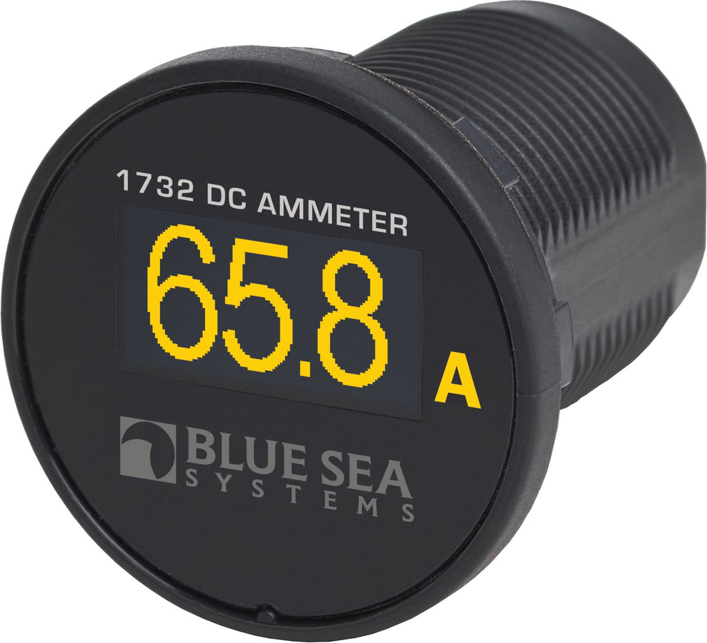 Blue Sea Systems 1732 Mini Oled Ammeter,Yellow