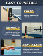 Glymnis Ping Pong Paddle Set Table Tennis Set With Retractable Net, Table Tennis Rackets, Balls And Carry Bag, Ping Pong Game Ac