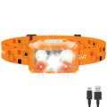 BeaMystGear Headlamp Rechargeable LED, 800 Lumens with Red & White Light, 8 Modes, Motion Sensor, USB-C Charging, IPX4 Waterproo