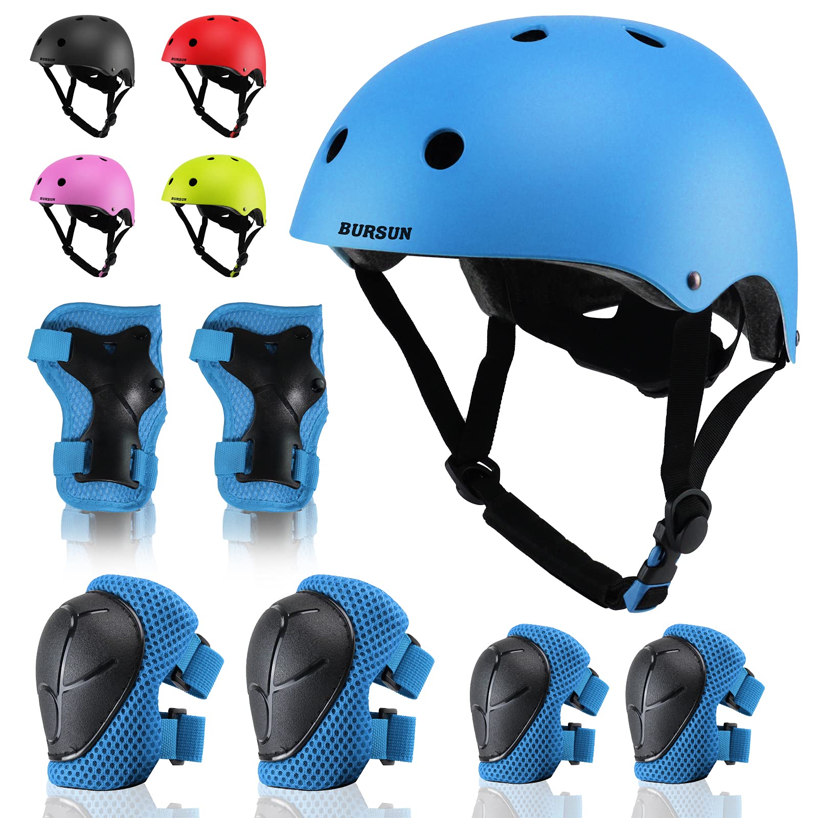 Bursun Kids Bike Helmet Ventilation & Adjustable Toddler Helmet For Ages 3-5-8-14 Kids Boys Girls Multi-Sport Helmet For Bicycle