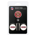 Team Golf Nfl San Francisco 49Ers Divot Tool Pack With 3 Golf Ball Markers Divot Tool With 3 Golf Ball Markers Pack, Markers Are
