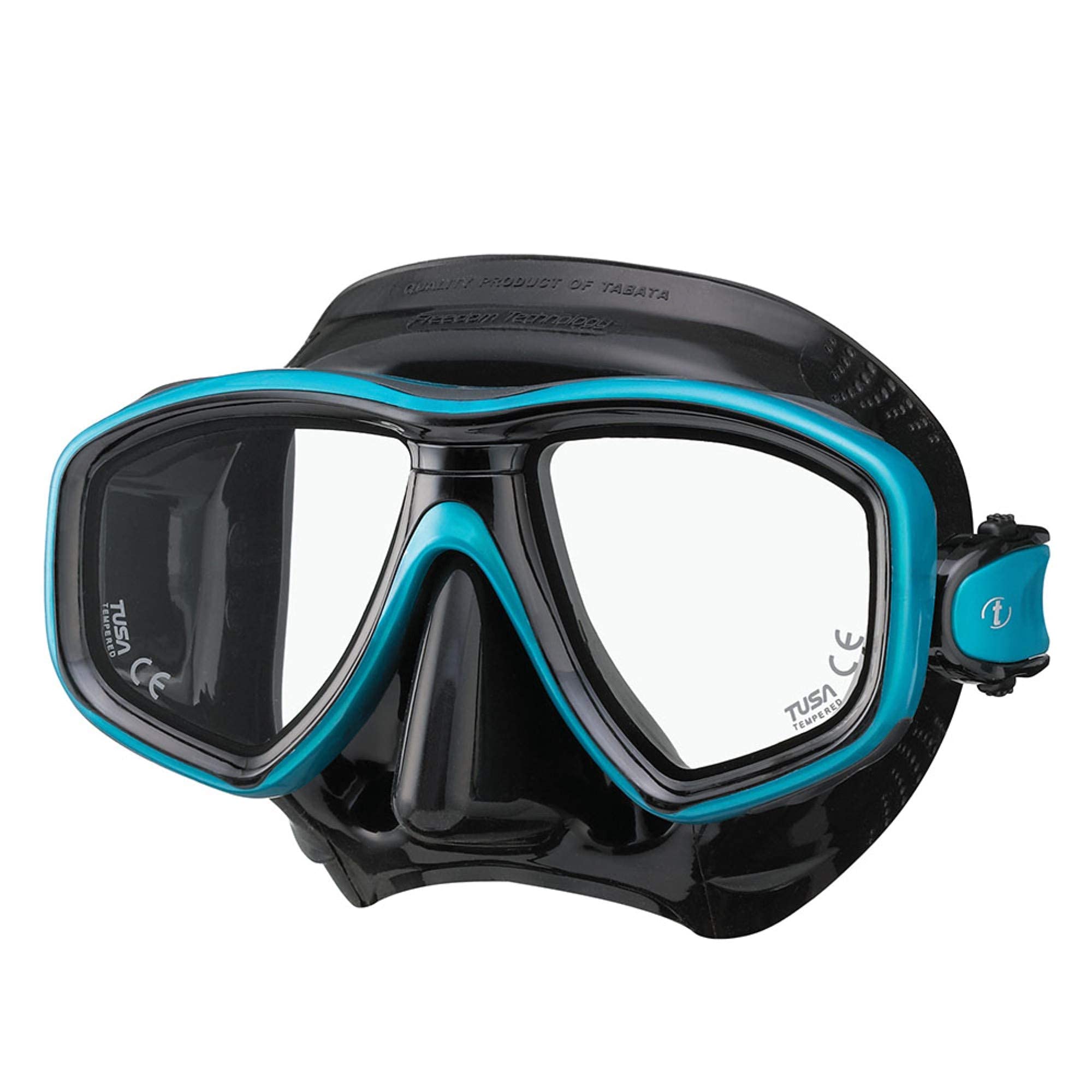TUSA M-212 Freedom Ceos Scuba Diving Mask, Black/Ocean Green