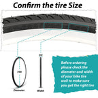 Mohegia 2 Pack Bike Tires,700X35C Folding Replacement Road Bicycle Tires