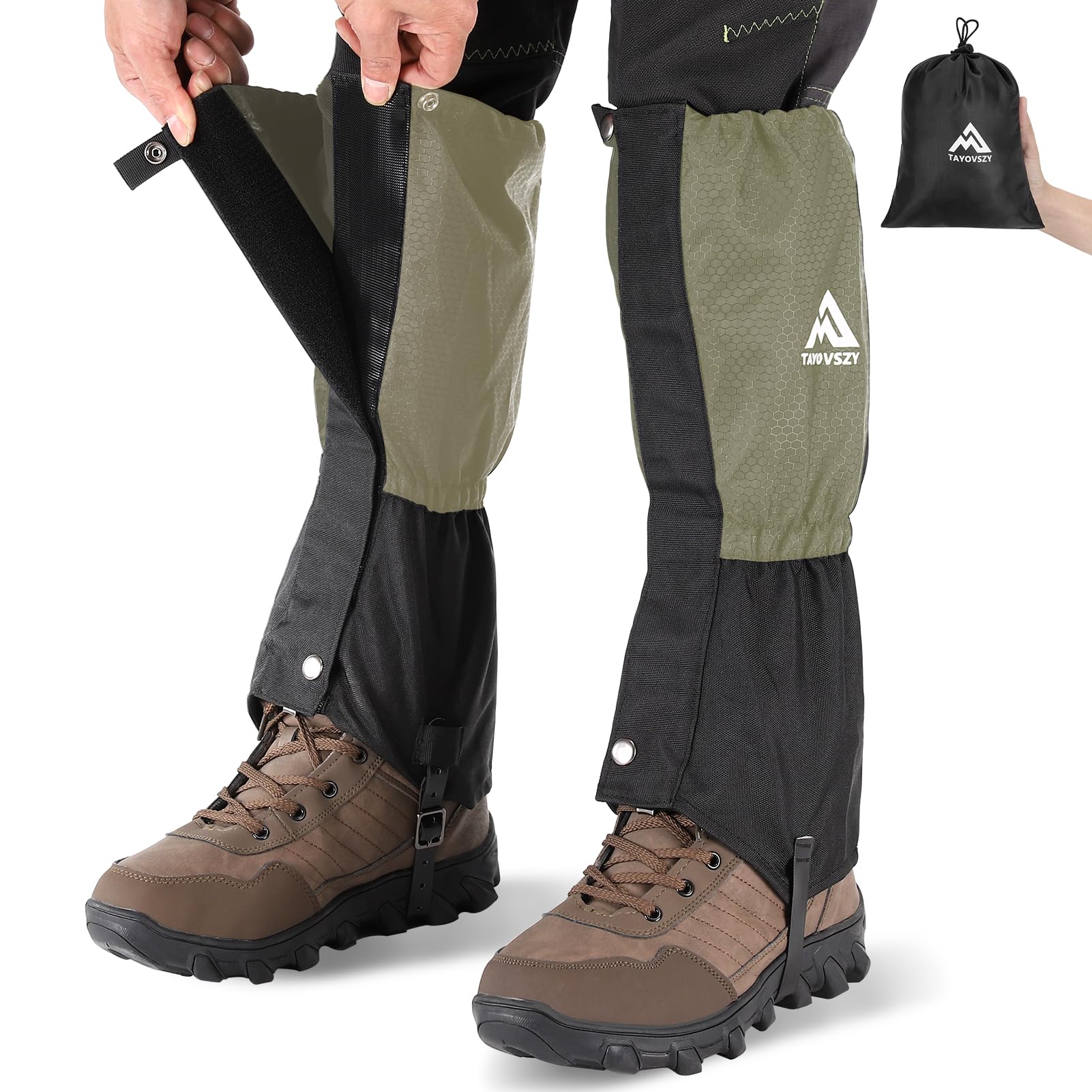 Gaiters For Hiking - Waterproof And Breathable Leg Gaiters For Women And Men Boots, Adjustable Lightweight Shoes Gaiters For Hun