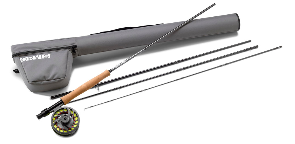 Orvis Clearwater Fly Rod Outfit - Fishing Rod And Reel Combo Starter Kit, Grey - 5 Line Wts., 8'6, 4 Pc, Arbor Reel