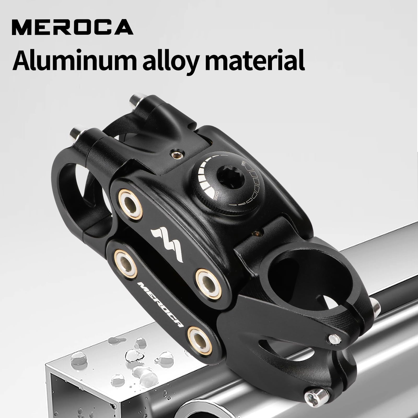 Meroca Suspension Stem For Bikes, Shock-Absorbing Bicycle Handlebar Stem, Bike Stem Mountain Bike Stem Short Handlebar Stem For
